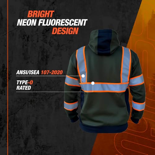 SafetyShirtz Men's SS360 Basic Type-R & Type-O Reflective Safety Hoodie3