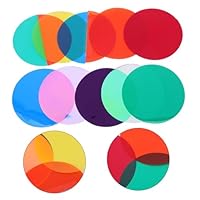 SEWOART 10 Stück Selbstklebende Farbfilter Gelfolie 2.60X2.60In Transparente Lichtfilter Für Led Warmweiß Strahler Und Landschaftsbeleuchtung