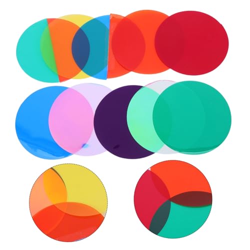 SEWOART 10 Stück Selbstklebende Farbfilter Gelfolie Pvc Lichtfilter Farbwechsel Warmlicht Für Led Strahler Landschaftsbeleuchtung