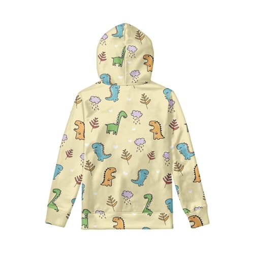 Dinosaur Sweatshirts Boys Hoodie Tops with Pocket Kids Hooded Casual Hoodies Long Sleeve Sport Outfit 6-162