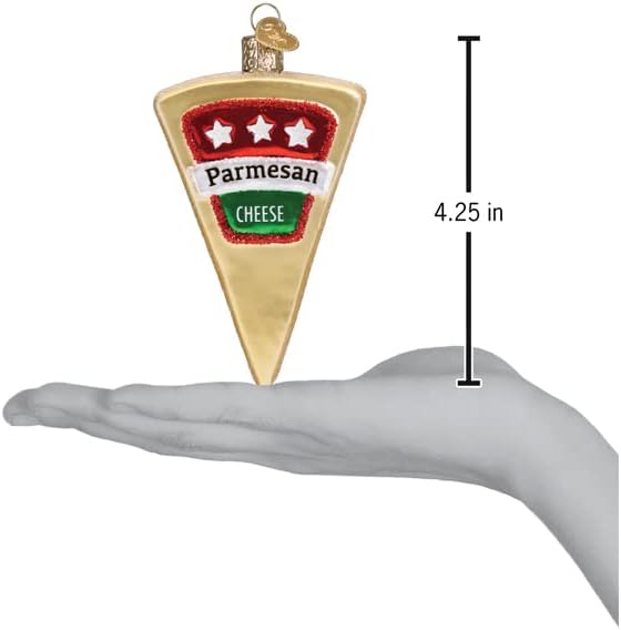 Old World Christmas Parmesan Cheese Glass Blown Ornament for Christmas Tree, Handcrafted Holiday Decoration, Food Collection - Image 3