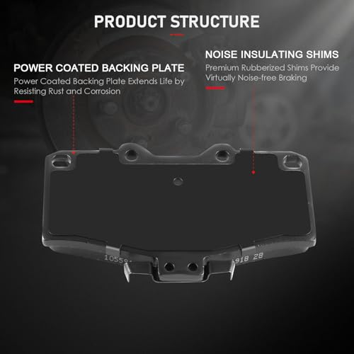 Image of cciyu D410 Front Ceramic Brake Pads Kits 4pcs fit For 1996-1997 For Lexus LX450,1990-1997 For Toyota For Land Cruiser