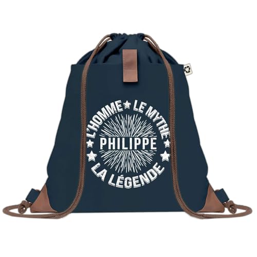 Sac à dos bleu Planetee avec cordelettes en toile pour sport et gym