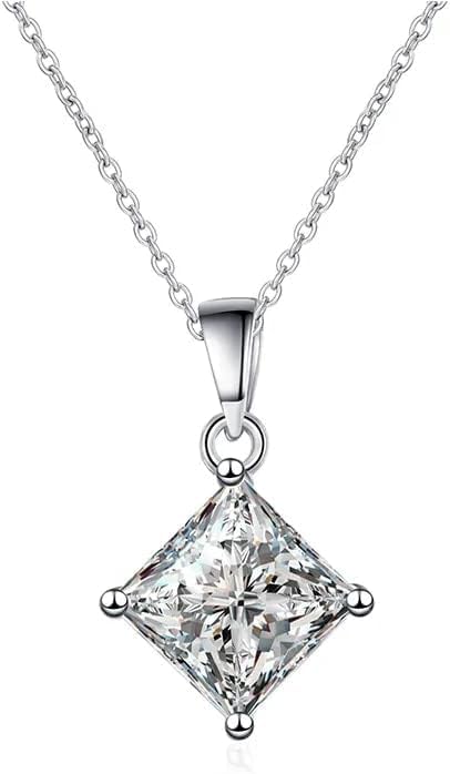 Colliers pour femmes pendentif diamant créé 2CT argent S925 moissanite mariage