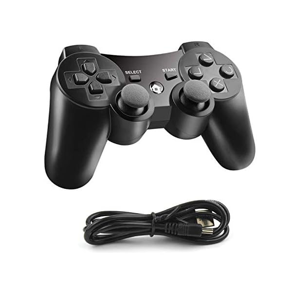 Diswoe Wireless Controller voor PS3, Bluetooth Game Controller voor PS3 Double Shock 6-assige Rechargable Remote…