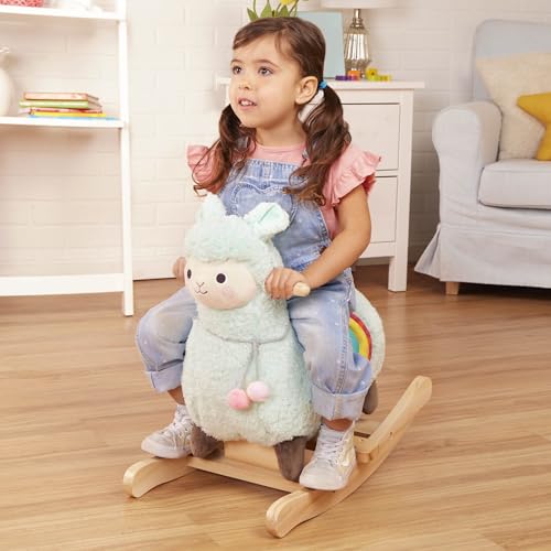 Battat – Llama Rocking Horse – Wooden Rocker & Plush Body – Active Play Toy – Sturdy & Durable – 12 Months +