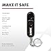 SABRE Personal Alarm With Key Ring, 120dB Alarm, Audible Up To 1,280 Feet (390 Meters), Simple Operation, Reusable, Black