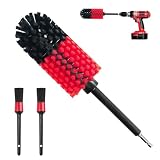 Productos Limpieza Coche, Limpieza Moto con 2 Cepillos (Rojo & Negro)