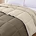 Modern Threads Down Alternative Reversible Comforter Taupe/Champagne Twin