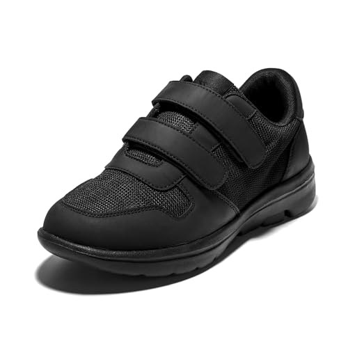 JOMIX Zapatillas Hombre sin Cordones Zapatillas Depotivas Hombre Malla Sneakers Hombre Ligeras Transpirables Running Gimnasio Correr Tenis, Negro, 41 EU