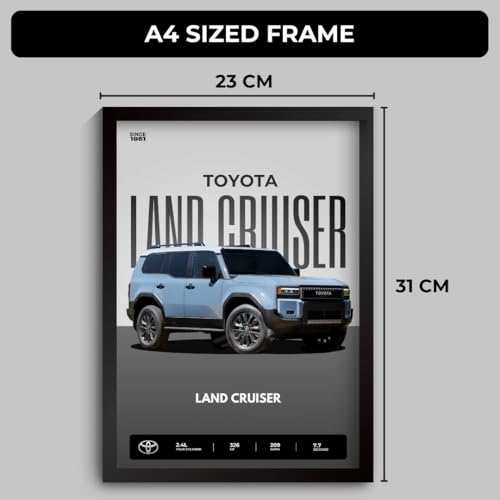 Image of Funk You Store Land Cruiser Poster | Framed Land Cruiser LC300 A4 Sized (31 x 23 cm) | SUV Frames for Wall | Car Frames for Wall, Bedroom, Hostel, Study Room (F 053)