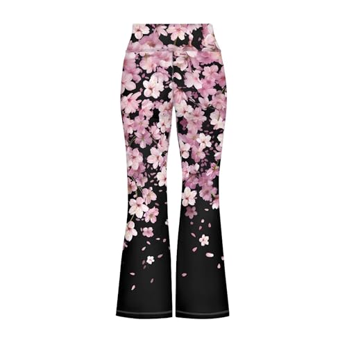 Loose Casual High Waist Leggings Girls Cute Soft Comfy Flare Yoga Pants Kids Comfy Stretchy Bell Bottom Trousers2