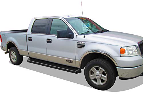 Estribos negros APS 6in para Ford F150 SuperCrew Cab 04-08 miniatura 6