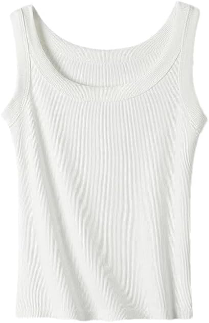 Hgvcfcv Women Camisole Solid Knit Round Neck Camis Casual Tank Tops