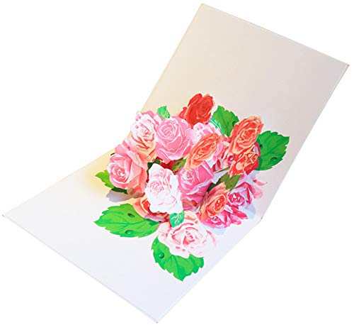 最安値 Ojsensai 折り畳み華やかな花グリーティングカード 誕生日カード 全て適用 手作り3d Pop Up Card メリークリスマス プレゼント 封筒付き メッセージカード付きの価格比較