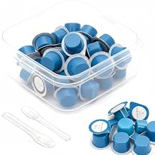 Tooth polishing Paste,Dental polishingpaste 15x Medium Blue & Mint Flavor, Teeth Polishpaste with 2 Spoons to Apply Paste to Brush
