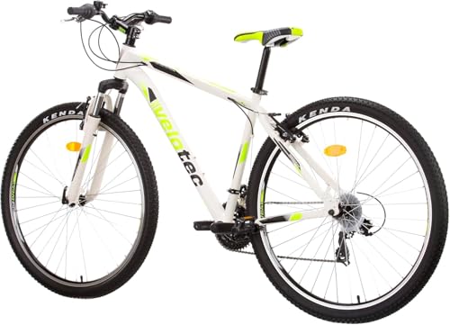 Miniatura 6 de Multibrand Distribution Probike Pro - Bicicleta De Montaña 29 Pulgadas, 21 Velocidades, Para Hombre Y Mujer, A Partir De 175 190 Cm , Color Blanco Y Verde