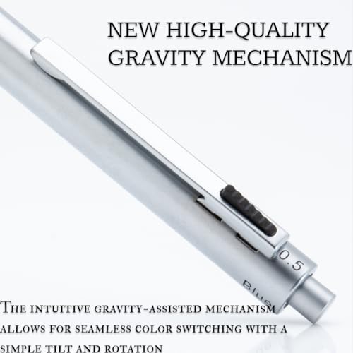 Monteverde USA Quadro 4-in-1 Multifunction Pen - Silver Finish - 3 Ballpoint Colors & Mechanical Pencil - Solid Brass Barrel with Knurled Grip - Refillable & Portable by Monteverde - Used condition - Image 3