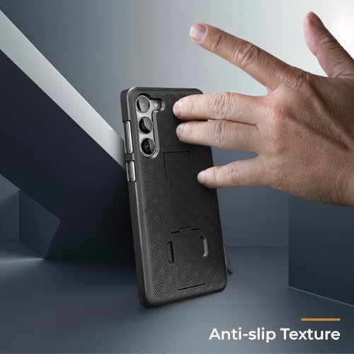 MOTIVE Designed for Samsung Galaxy s25 Plus Case with Belt Clip, Drop Tested, Military Grade Protection, s25 Plus Holster Case with Stand 6.7” Slim Shockproof | Black by MOTIVE - Image 6