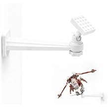 Heavy-Duty 360 Adjustable Wall Mount LEGO Display Stand Alloy Bracket with 6x6 & 4x4 Connector Plates Holds Over 2.2 lbs for Large LEGO Models No Assembly Required 4x4 Brick Connector
