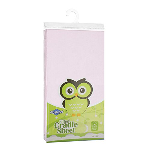 Abstract Cradle Sheets For Baby/Infant Deep Fitted Soft Jersey Cotton Knit 18" X 36" (Solid Pink) #TOP1