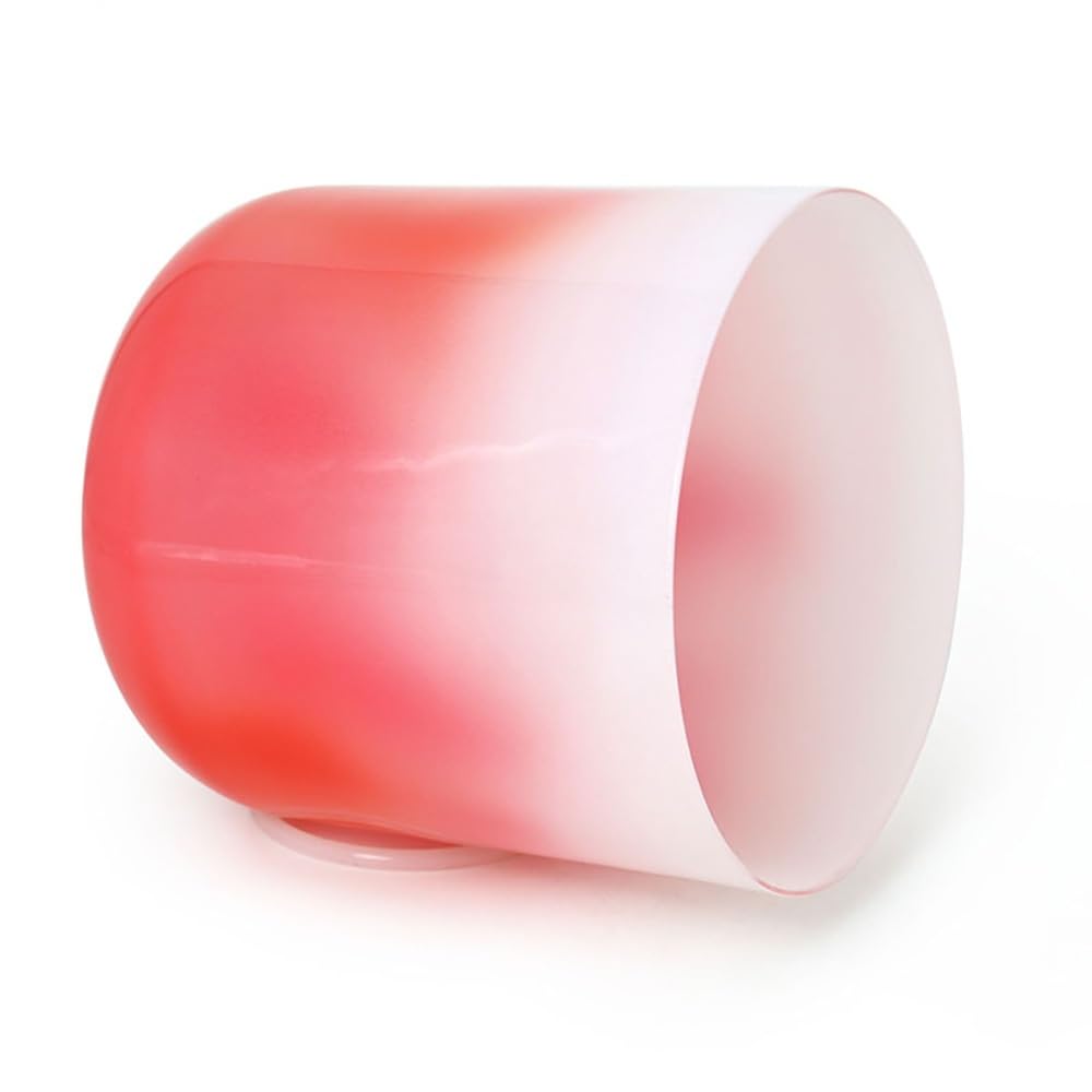 Rote Alchemistische Kristallschale, 6 Zoll, Klangschale für Chakra, Geschenk für Meditation Yoga und Klangheilung, mit gratis Acryl-Schlagzeug und O-Ringen (G Note)