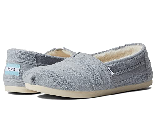 Image of TOMS Womens Alpargata Cozy Slip On Flats Casual - Grey - Size 6 B