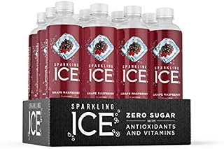 Sparkling ICE, Grape Raspberry Sparkling Water, with Antioxidants & Vitamins, Zero Sugar, 17