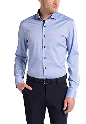 Preisvergleich Produktbild eterna Langarm Hemd Slim Fit Pinpoint unifarben