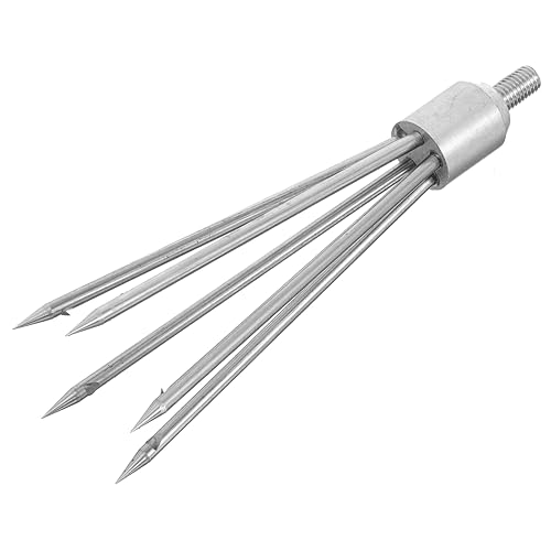 Happyyami Multi Use Fishing Prong Fork Tool Durable Barbed Design for Bass Pike for Spearfishing and Catching Various Conditions