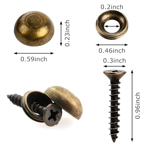 Set de 16 tornillos de cobre autoperforantes 15mm con arandelas miniatura 2