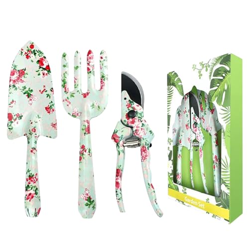 Set de herramientas de jardín para mujer 3 piezas miniatura 3