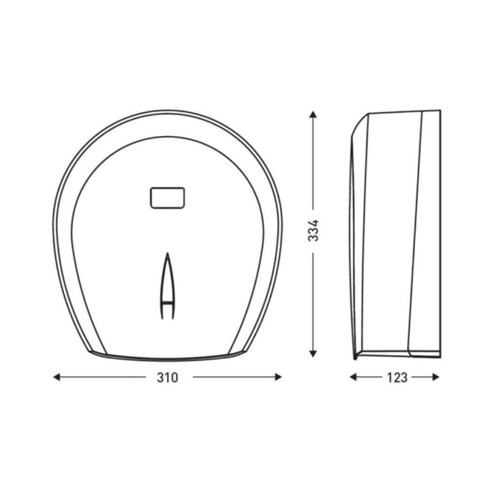 JVD Distributeur de Papier Hygiénique Yaliss Jumbo 400 Blanc