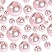 Z-synka Assorted Plastic Bead Pearls,DIY Jewelry Necklaces, Table Scatter, Wedding, Birthday Party Home Decoration, Event Supplies (8 Ounce Pack, 100 Pieces) (Pink, 10mm/14mm/20mm)
