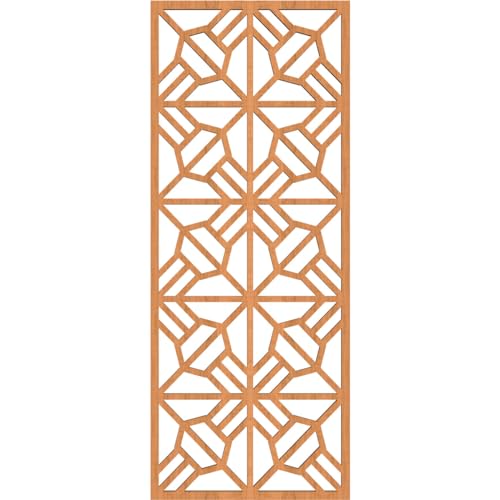 Image of 9 3 /8 inchW x 24 3 /8 inchH x 3 /8 inchT Auburn Decorative Fretwork Wood Wall Panels, Cherry