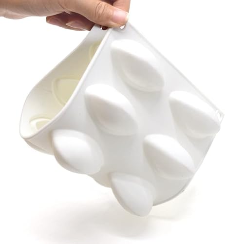 Miniatura 4 de Moldes de silicona Quenelle, molde de pastel de conchas marinas, forma de molde de Quenelle, mousse de postre francés de silicona blanca para