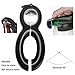 6 in 1 Multi Function Twist Bottle Opener All in Jar Gripper Can Wine Beer Lid Off Claw Kitchen Gadget(Black)