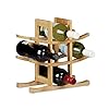 Relaxdays Weinregal aus Bambus, fÃ¼r 9 handelsÃ¼bliche Flaschen, originelles Design, freistehend,14.5 x 30 x 30 cm, natur