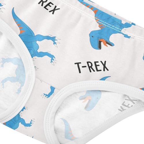 Wusikd T-rex Dinosaur Girls' Underwear Cotton Cute Animal Pattern Girls Briefs Soft Toddler Underwear 5T4