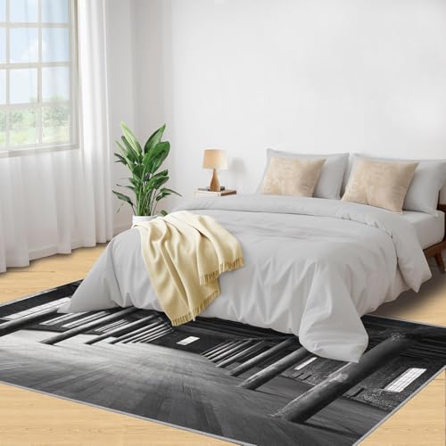 Tapis oriental d'intérieur gris aux finitions rétro soignées - 5