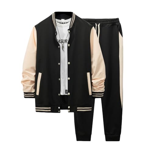 DONYKARRY Survêtement Homme Ensemble Jogging Veste Sweat de Sport Décontracté Tenue Manche longue Doux Mode Sweatshirt avec Poches