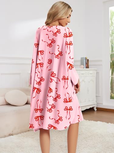 Image of CRIPOM Plus Size Moo Moos for Women Oversized Sleep Shirts for Women Oversized Nightgown with Pocket Fit S-5XL