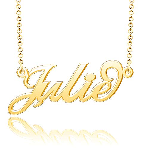 Sterling Silver Custom Name Necklace Julie Necklace Name Customize Necklace