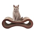PET PRIME DIRECT Large Cat Scratcher Lounge 82 x 26.5 x 26.5 cm Cardboard Cat Scratching Pad Cardboard Cat Lounger Scratching Bed for Large Medium Small Cats