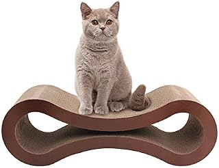 Pet Prime Large Cat Scratcher Lounge 82 x 26.5 x 26.5 cm Cardboard Cat Scratching Pad Cardboard Cat Lounger Scratching Bed for Large Medium Small Cats