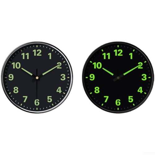 Horloge murale phosphorescente pour salon et chambre à coucher moderne
