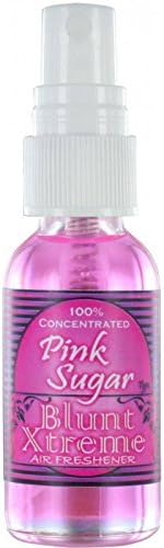 Blunt Xtreme Pink Sugar Type Air Freshener - 100% Ultra Concentrated Oil Based Spray - Ideal for Bathroom, Home, Car, Office & More - Soothing Properties - Long Lasting Effects - 1oz Bottle