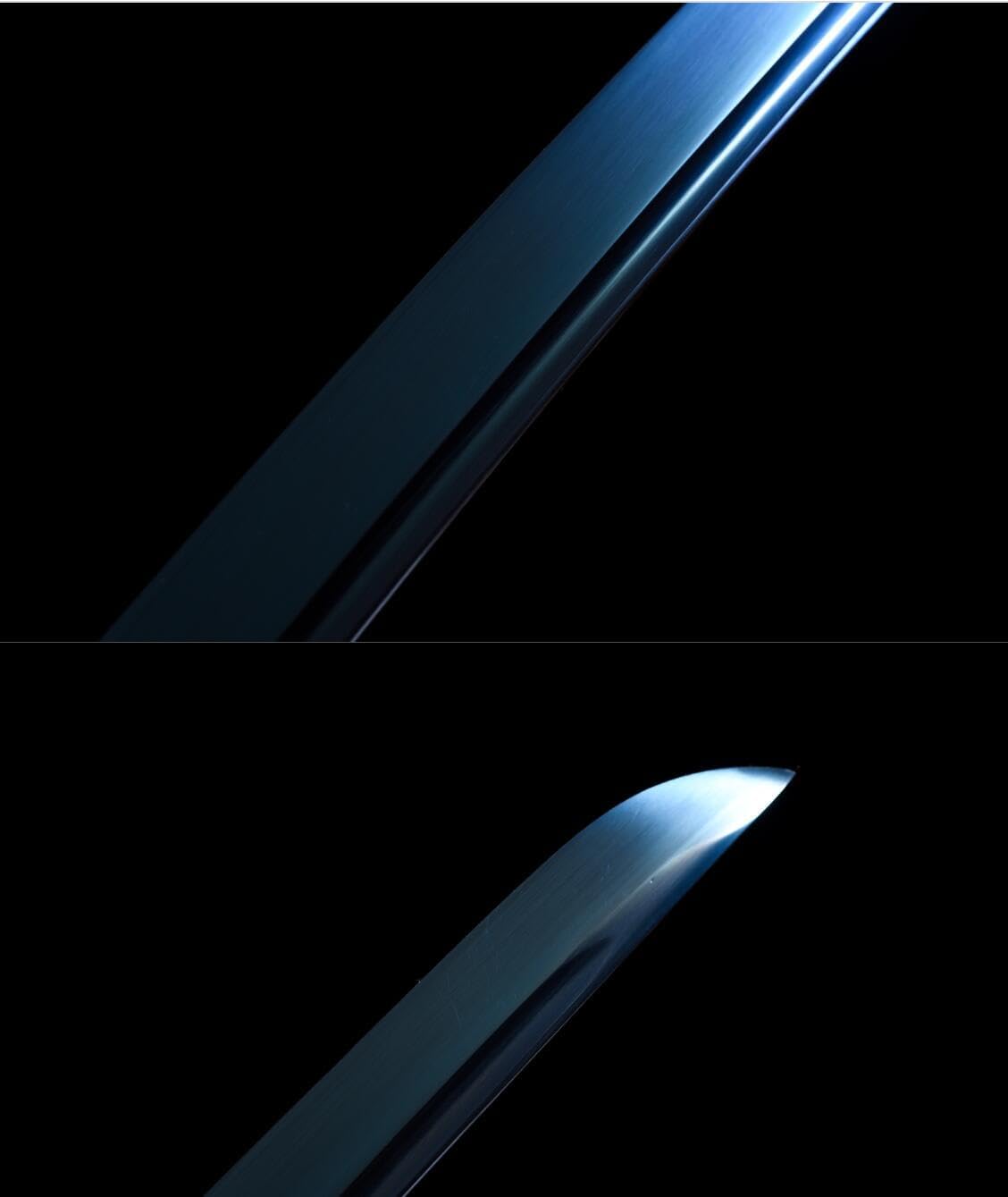 HERO SWORD Blue Dragonfly Wakizashi Samurai Sword Combat Ready High Carbon Steel Authentic Japanese Sword Middle Length Katana Real Sharp Weapon Cool Sword for Mens Womens