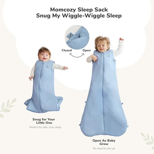 momcozy Śpiwór niemowlęcy, niebieski, 64-80 cm(6-12 Monate)