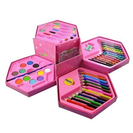PRAMUKH VARNI 46 Pieces Colors Box |Color Pencil,Crayons, Water Color, Sketch Pens Set |Art Set For Kids Boys & Girls Best Educational Birthday Gift (Assorted Design And Color) - Pack 1 (B0CPYHK1L5) Amazon Price History, Amazon Price Tracker